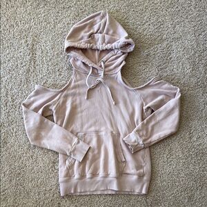 Splendid Pink Cold Shoulder Hoodie